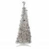 Northlight 4' Pre-Lit Silver Tinsel Pop-Up Artificial Christmas Tree, Clear Lights 1 Northlight 4' Pre-Lit Silver Tinsel Pop-Up Artificial Christmas Tree, Clear Lights -Northlight Shop northlight sm92156 1 97754.1643934158