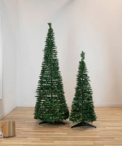 Alternative view of Northlight 6' Green Tinsel Pop-Up Artificial Christmas Tree, Unlit