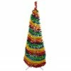 Northlight 4' Pre-Lit Rainbow Tinsel Pop-Up Artificial Christmas Tree, Clear Lights 2 Northlight 4' Pre-Lit Rainbow Tinsel Pop-Up Artificial Christmas Tree, Clear Lights -Northlight Shop northlight sm92175 1 16065.1645663578