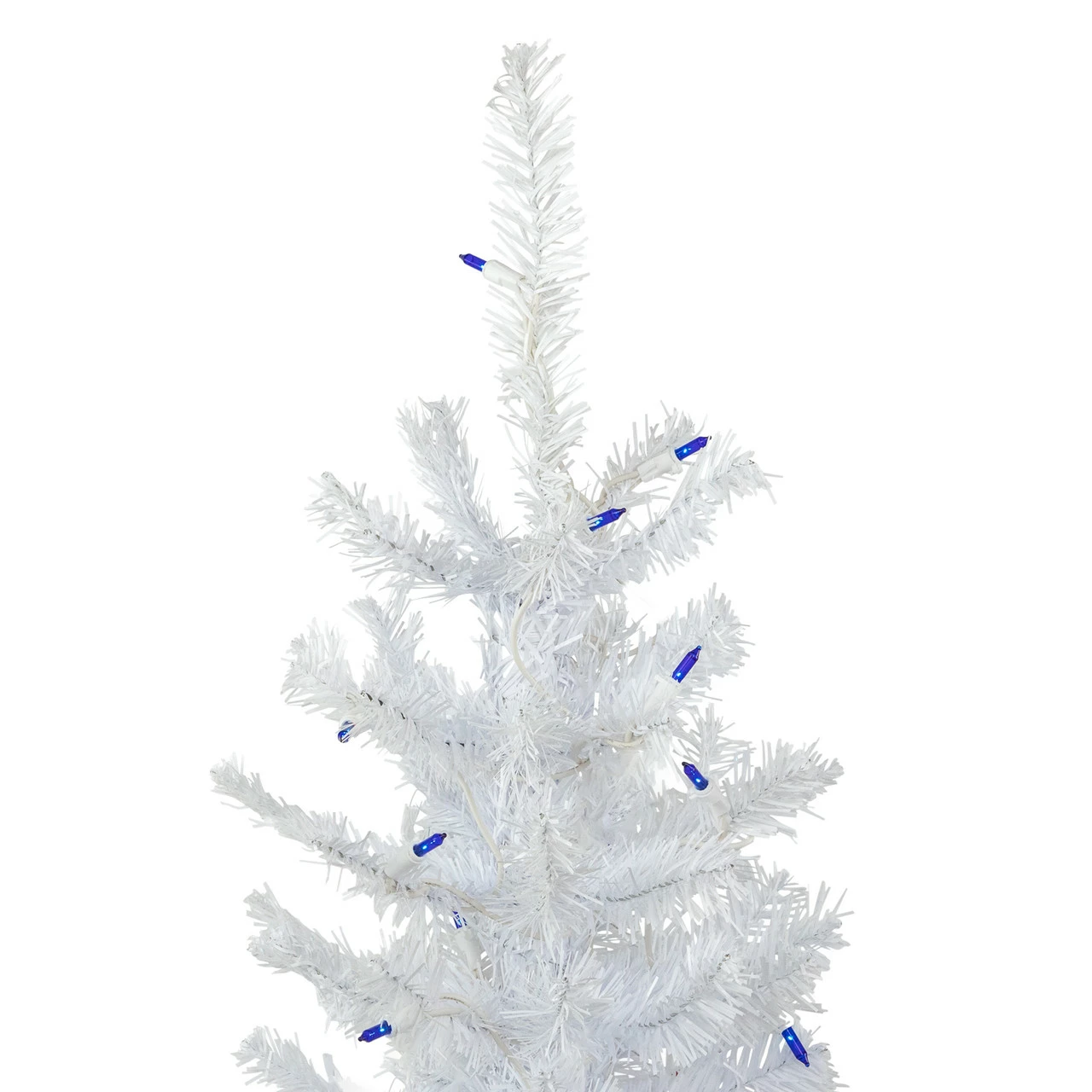 Northlight 2' Pre-Lit Woodbury White Pine Slim Artificial Christmas Tree, Blue Lights 4 Northlight 2' Pre-Lit Woodbury White Pine Slim Artificial Christmas Tree, Blue Lights - Image 2