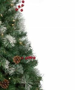 Northlight 4' Pre-Lit Frosted Carolina Berry Spruce Artificial Christmas Tree, Clear Lights -Northlight Shop northlight sm92899 2 59439.1652460140