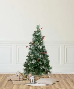 Northlight 4' Pre-Lit Frosted Carolina Berry Spruce Artificial Christmas Tree, Clear Lights -Northlight Shop northlight sm92899 style 74247.1652460140