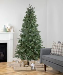 Northlight 7.5' Pre-Lit Granville Fraser Fir Slim Artificial Christmas Tree, Clear Lights 9 Northlight 7.5' Pre-Lit Granville Fraser Fir Slim Artificial Christmas Tree, Clear Lights -Northlight Shop northlight sm92911 style 56979.1659648261