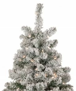 Northlight 6.5' Pre-Lit Flocked Madison Pine Medium Artificial Christmas Tree, Clear Lights 12 Northlight 6.5' Pre-Lit Flocked Madison Pine Medium Artificial Christmas Tree, Clear Lights -Northlight Shop northlight sm92918 3 52273.1659647934