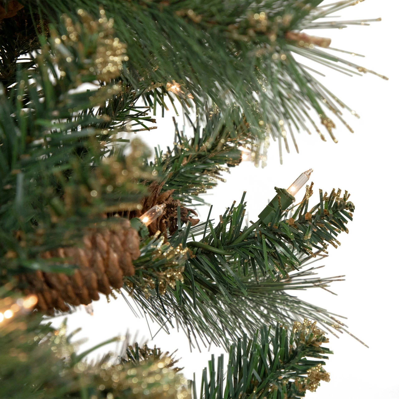Northlight 7' Pre-Lit Yorkshire Pine Pencil Artificial Christmas Tree, Clear Lights 5 Northlight 7' Pre-Lit Yorkshire Pine Pencil Artificial Christmas Tree, Clear Lights - Image 3