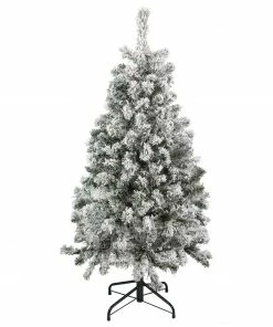 Northlight 4.5' Flocked Madison Pine Artificial Christmas Tree, Unlit