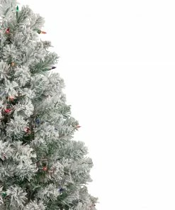 Northlight 4.5' Pre-Lit Flocked Madison Pine Artificial Christmas Tree, Multi Lights 11 Northlight 4.5' Pre-Lit Flocked Madison Pine Artificial Christmas Tree, Multi Lights -Northlight Shop northlight sm92930 2 45190.1659036530