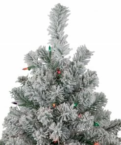 Northlight 6.5' Pre-Lit Flocked Madison Pine Artificial Christmas Tree, Multi Lights 12 Northlight 6.5' Pre-Lit Flocked Madison Pine Artificial Christmas Tree, Multi Lights -Northlight Shop northlight sm92930 3 95955.1665610754