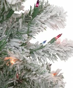 Northlight 4.5' Pre-Lit Flocked Madison Pine Artificial Christmas Tree, Multi Lights 10 Northlight 4.5' Pre-Lit Flocked Madison Pine Artificial Christmas Tree, Multi Lights -Northlight Shop northlight sm92930 4 11459.1659036530