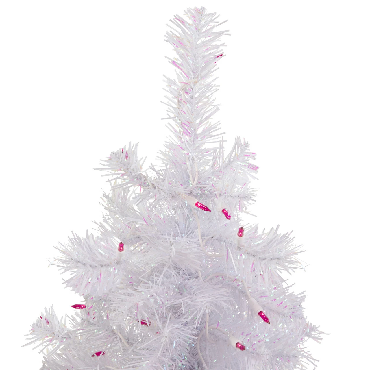 Northlight 2' Pre-lit Rockport White Pine Artificial Christmas Tree, Pink Lights 4 Northlight 2' Pre-lit Rockport White Pine Artificial Christmas Tree, Pink Lights - Image 2