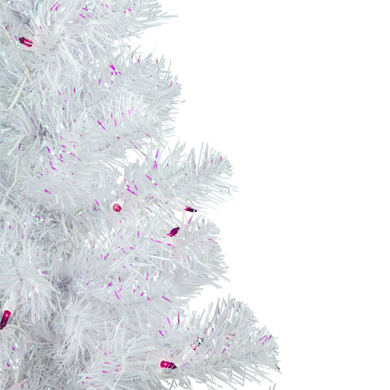 Northlight 3' Pre-lit Rockport White Pine Artificial Christmas Tree, Purple Lights 5 Northlight 3' Pre-lit Rockport White Pine Artificial Christmas Tree, Purple Lights - Image 3
