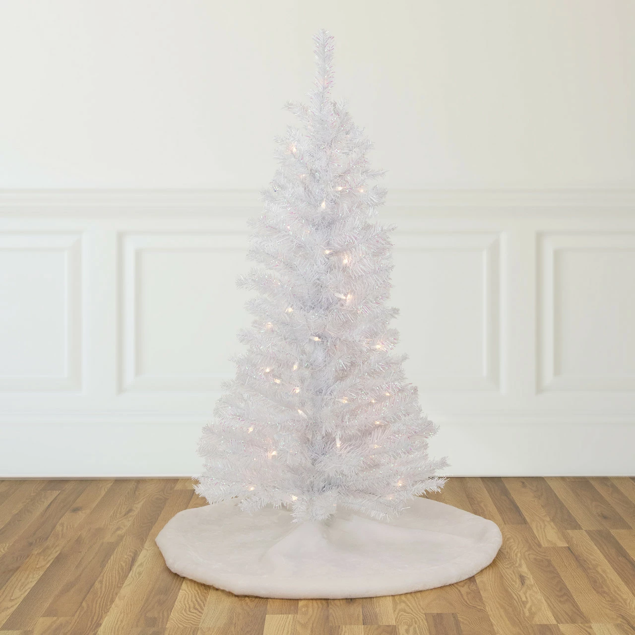 Northlight 4' Pre-lit Rockport White Pine Artificial Christmas Tree, Clear Lights 4 Northlight 4' Pre-lit Rockport White Pine Artificial Christmas Tree, Clear Lights - Image 2