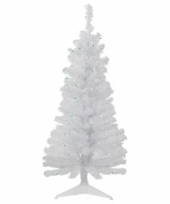 Northlight 4' Pre-lit Rockport White Pine Artificial Christmas Tree, Green Lights