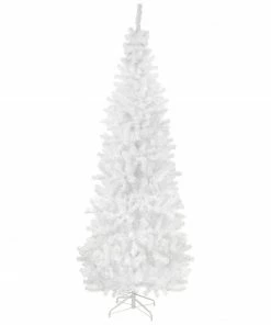Northlight 7.5' Pencil White Georgian Pine Artificial Christmas Tree, Unlit