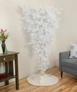 Alternative view of Northlight 5.5' Upside Down White Spruce Artificial Christmas Tree, Unlit