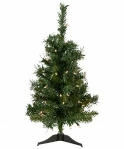 Northlight 2' Pre-Lit Medium Aspen Pine Artificial Christmas Tree, Clear Lights