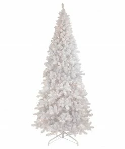 Northlight 9' Pre-Lit Flocked Norway White Pine Artificial Christmas Tree, Warm White LED Lights
