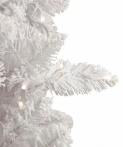 Northlight 6.5' Pre-Lit Medium Flocked Norway Pine Artificial Christmas Tree, Warm White LED Lights -Northlight Shop northlight sm92982 4 76026.1660325875