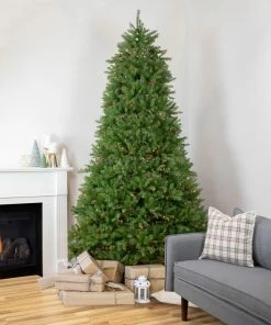 Alternative view of Northlight 9' Pre-Lit Rockwood Pine Artificial Christmas Tree, Multi Lights