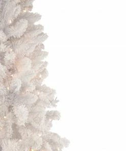 Northlight 6.5' Pre-Lit Medium Flocked Norway Pine Artificial Christmas Tree, Warm White LED Lights -Northlight Shop northlight sm93361 2 10988.1660325875