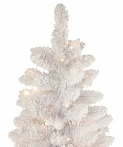 Northlight 6.5' Pre-Lit Medium Flocked Norway Pine Artificial Christmas Tree, Warm White LED Lights -Northlight Shop northlight sm93361 3 04989.1660325875