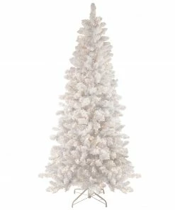 Northlight 6.5' Pre-Lit Medium Flocked Norway Pine Artificial Christmas Tree, Warm White LED Lights