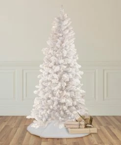 Alternative view of Northlight 6.5' Pre-Lit Medium Flocked Norway Pine Artificial Christmas Tree, Warm White LED Lights