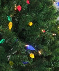 Alternative view of Northlight 7.5' Pre-Lit Medium Huron Pine Artificial Christmas Tree - Dual Color LED Lights