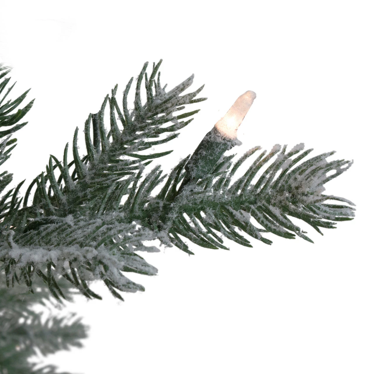 Northlight 9' Pre-Lit Green Flocked Jasper Balsam Fir Artificial Christmas Tree - Clear Lights 4 Northlight 9' Pre-Lit Green Flocked Jasper Balsam Fir Artificial Christmas Tree - Clear Lights - Image 2
