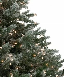 Northlight 9' Pre-Lit Green Flocked Jasper Balsam Fir Artificial Christmas Tree - Clear Lights 11 Northlight 9' Pre-Lit Green Flocked Jasper Balsam Fir Artificial Christmas Tree - Clear Lights -Northlight Shop northlight sp15029 4 12470.1665174041