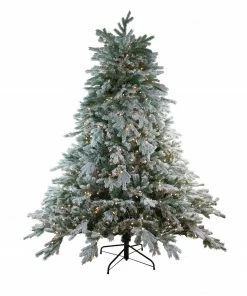 Northlight 9' Pre-Lit Full Frosted Butte Fir Artificial Christmas Tree - Clear Lights