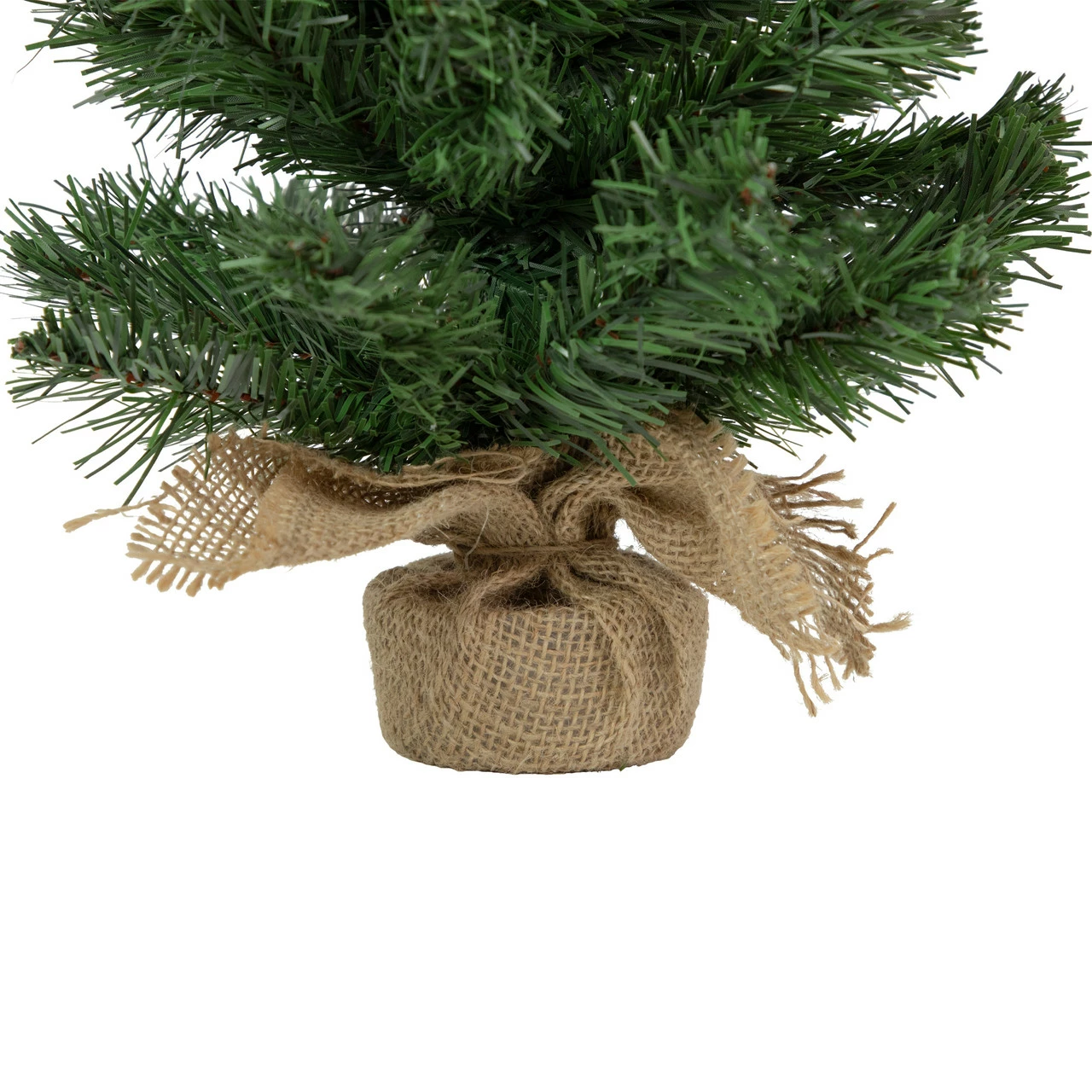 Northlight 18" Mini Pine Medium Artificial Christmas Tree In Burlap Base, Unlit 7 Northlight 18" Mini Pine Medium Artificial Christmas Tree In Burlap Base, Unlit - Image 5