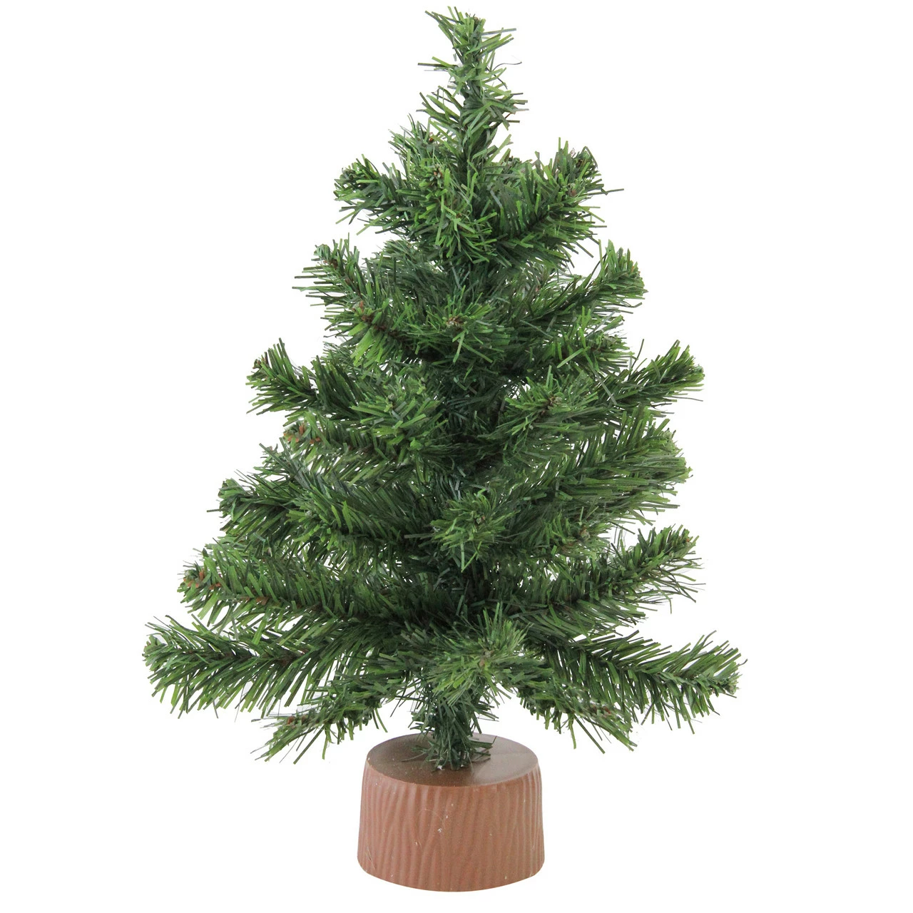 Northlight 12" Mini Canadian Pine Full Artificial Christmas Tree In Faux Wood Base - Unlit 3 Northlight 12" Mini Canadian Pine Full Artificial Christmas Tree In Faux Wood Base - Unlit