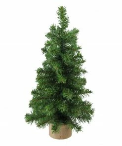 Northlight 15" Alpine Slim Artificial Christmas Tree With Wood Base - Unlit