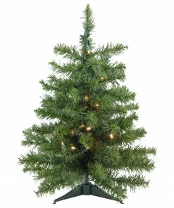Northlight 2' Pre-Lit Medium Canadian Pine Artificial Christmas Tree - Warm Clear Lights