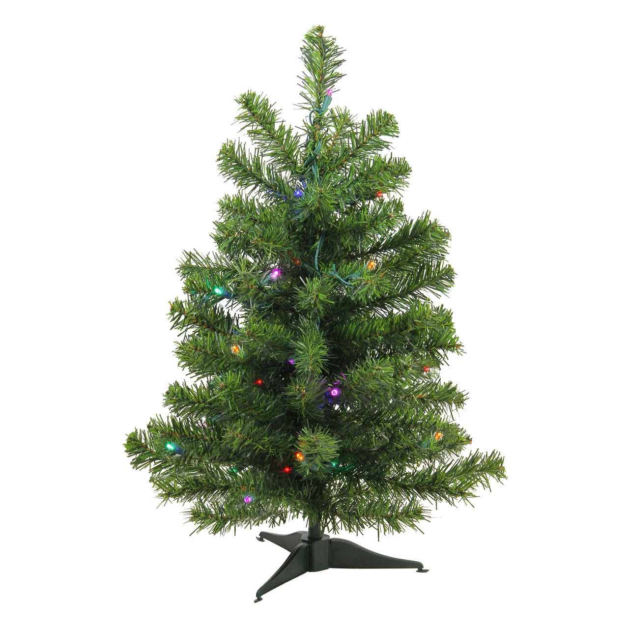 Northlight 2' Pre-Lit Medium Canadian Pine Artificial Christmas Tree - Multicolor Lights 3 Northlight 2' Pre-Lit Medium Canadian Pine Artificial Christmas Tree - Multicolor Lights