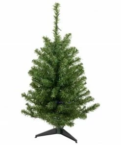 Northlight 3' Pre-Lit LED Medium Canadian Pine Artificial Christmas Tree - Multicolor Lights