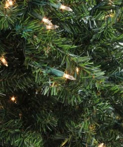 Alternative view of Northlight 8' Pre-Lit Medium Canadian Pine Artificial Christmas Tree - Clear Lights
