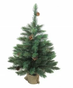 Northlight 3' Potted Royal Oregon Pine Burlap Base Full Artificial Christmas Tree - Unlit
