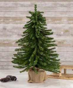 Alternative view of Northlight 2' Potted Downswept Mini Village Pine Medium Artificial Christmas Tree, Unlit