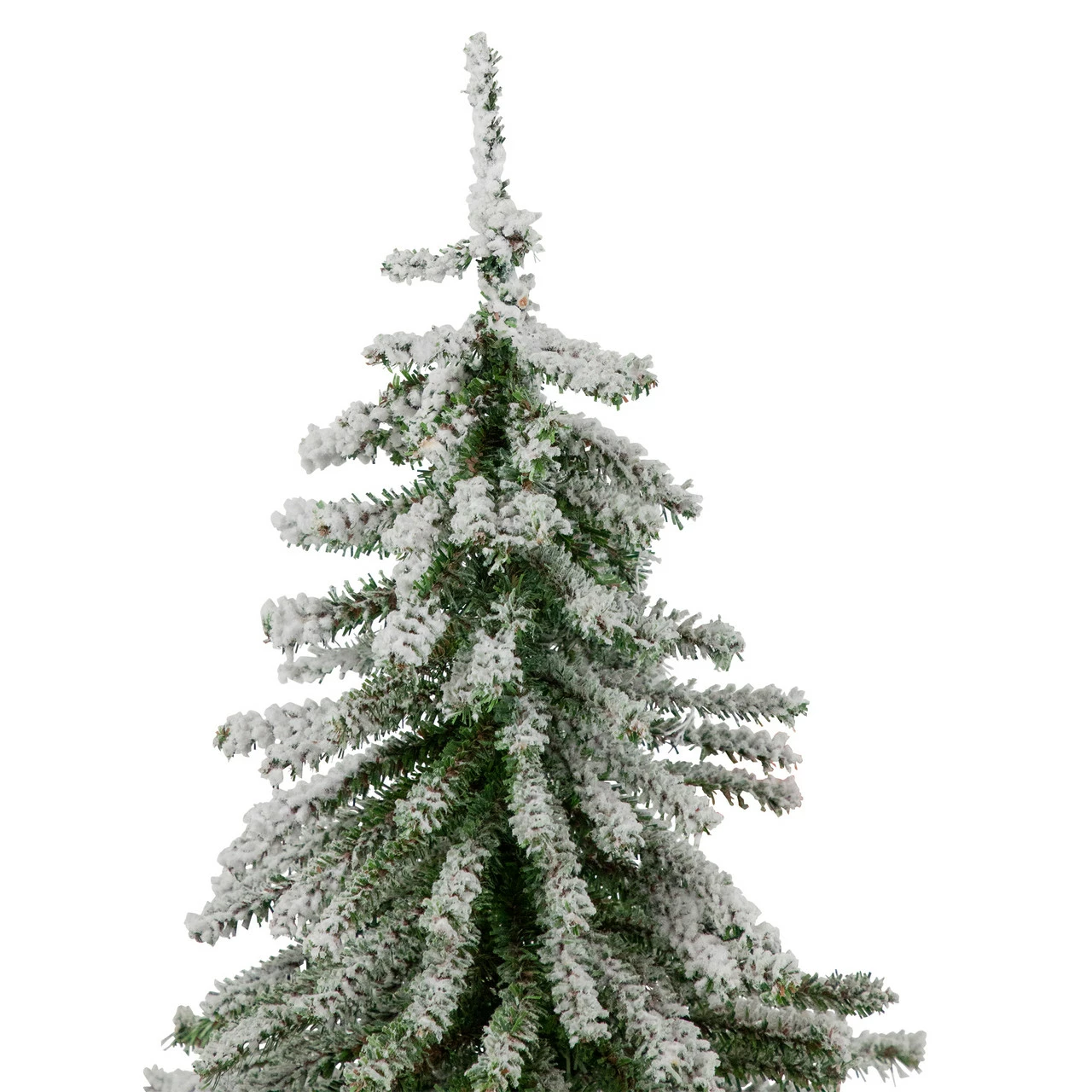 Northlight 18" Potted Flocked Downswept Mini Village Pine Medium Artificial Christmas Tree - Unlit 5 Northlight 18" Potted Flocked Downswept Mini Village Pine Medium Artificial Christmas Tree - Unlit - Image 3
