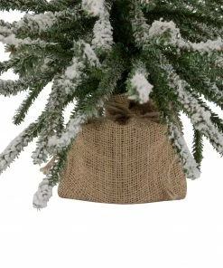 Northlight 2' Potted Flocked Downswept Mini Village Pine Medium Artificial Christmas Tree - Unlit -Northlight Shop northlight v15954 5 32138.1664119879