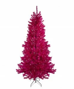 Northlight 9' Metallic Pink Tinsel Artificial Christmas Tree - Unlit
