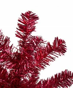 Alternative view of Northlight 3' Metallic Red Tinsel Artificial Christmas Tree - Unlit