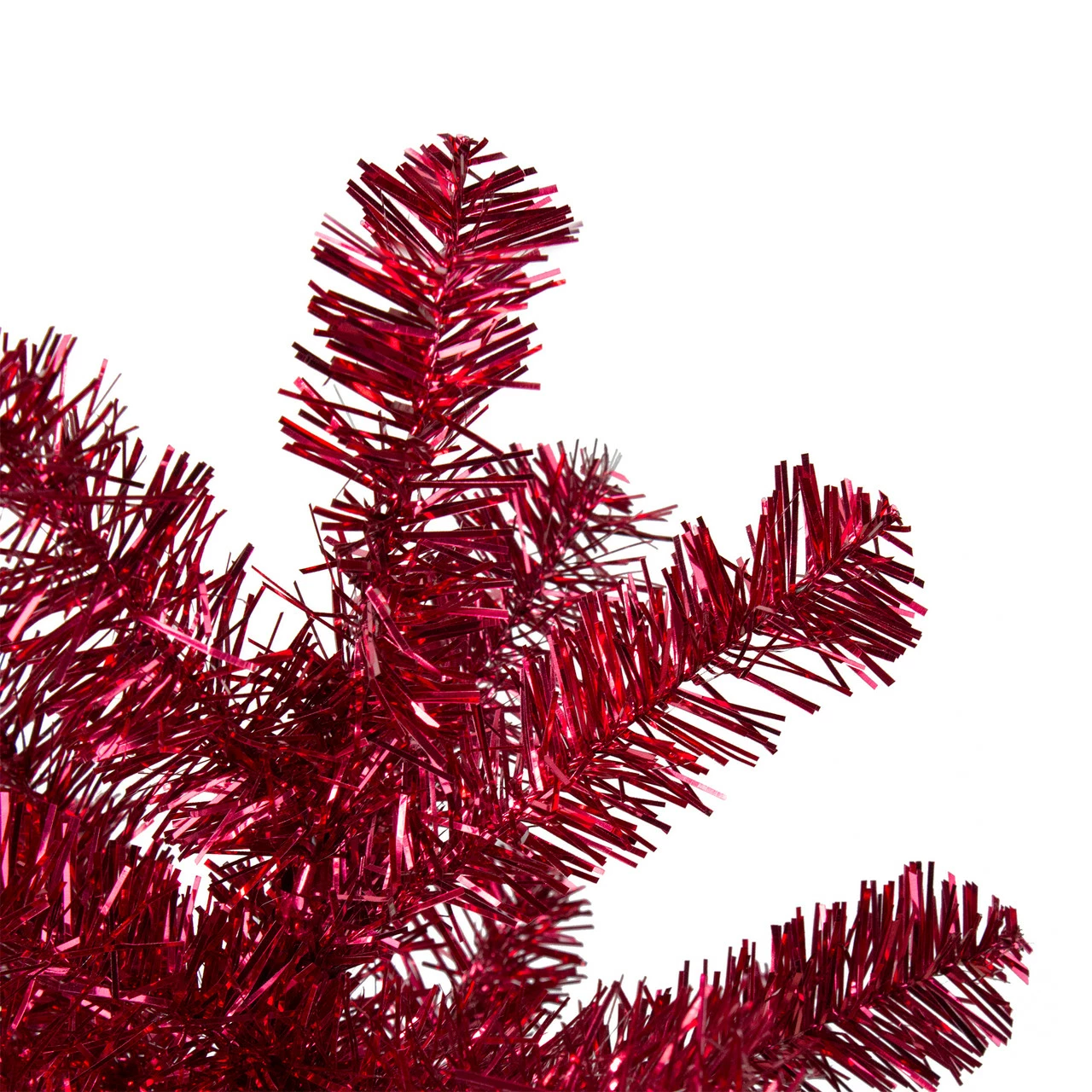 Northlight 3' Metallic Red Tinsel Artificial Christmas Tree - Unlit 4 Northlight 3' Metallic Red Tinsel Artificial Christmas Tree - Unlit - Image 2