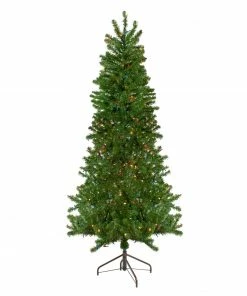 Northlight 7.5' Pre-Lit Canadian Pine Slim Artificial Christmas Wall Tree - Multicolor Lights