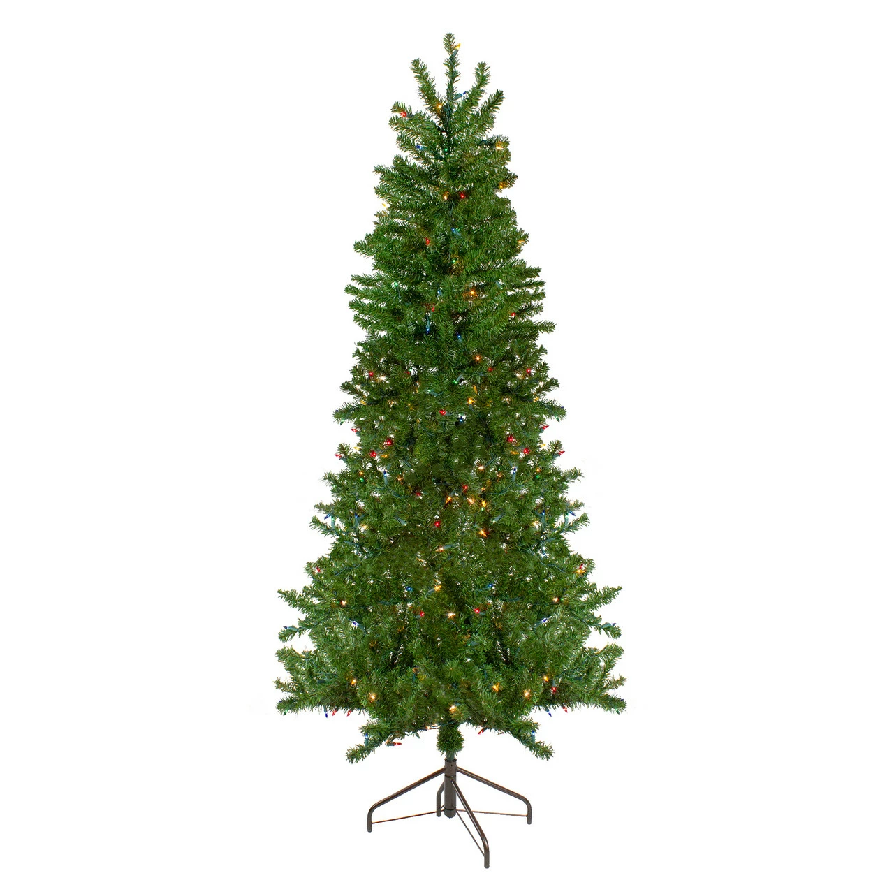 Northlight 7.5' Pre-Lit Canadian Pine Slim Artificial Christmas Wall Tree - Multicolor Lights 3 Northlight 7.5' Pre-Lit Canadian Pine Slim Artificial Christmas Wall Tree - Multicolor Lights