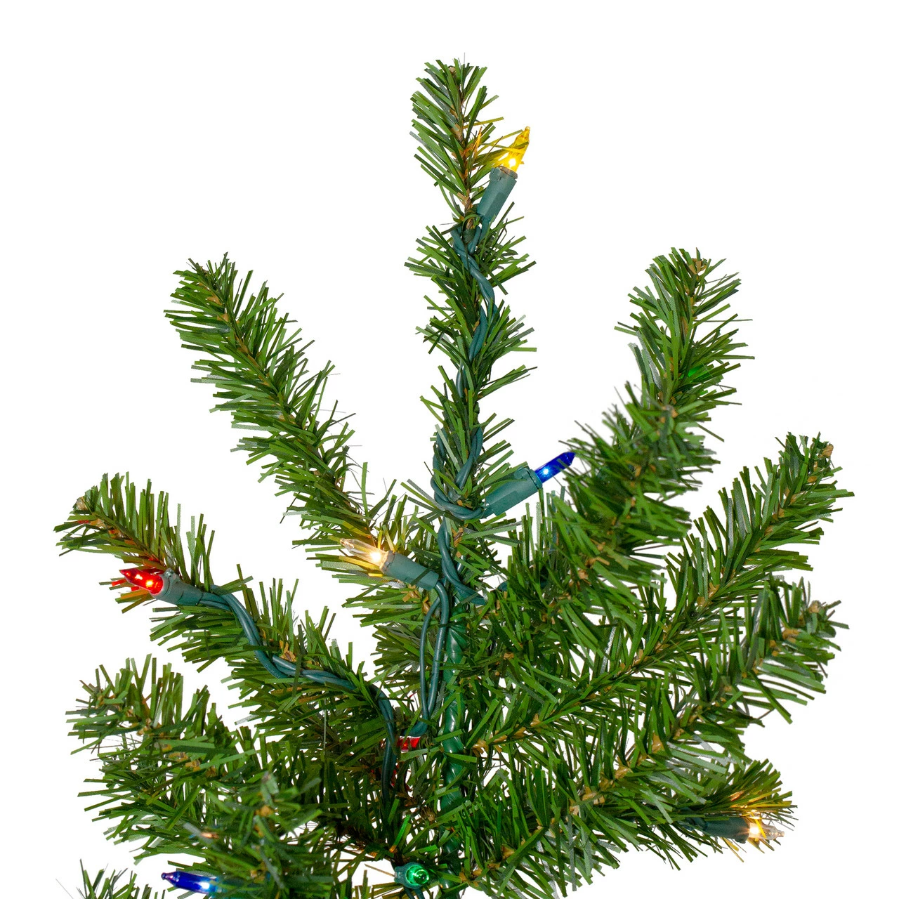 Northlight 7.5' Pre-Lit Canadian Pine Slim Artificial Christmas Wall Tree - Multicolor Lights 5 Northlight 7.5' Pre-Lit Canadian Pine Slim Artificial Christmas Wall Tree - Multicolor Lights - Image 3