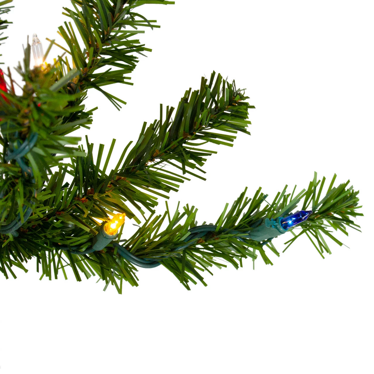 Northlight 7.5' Pre-Lit Canadian Pine Slim Artificial Christmas Wall Tree - Multicolor Lights 7 Northlight 7.5' Pre-Lit Canadian Pine Slim Artificial Christmas Wall Tree - Multicolor Lights - Image 5