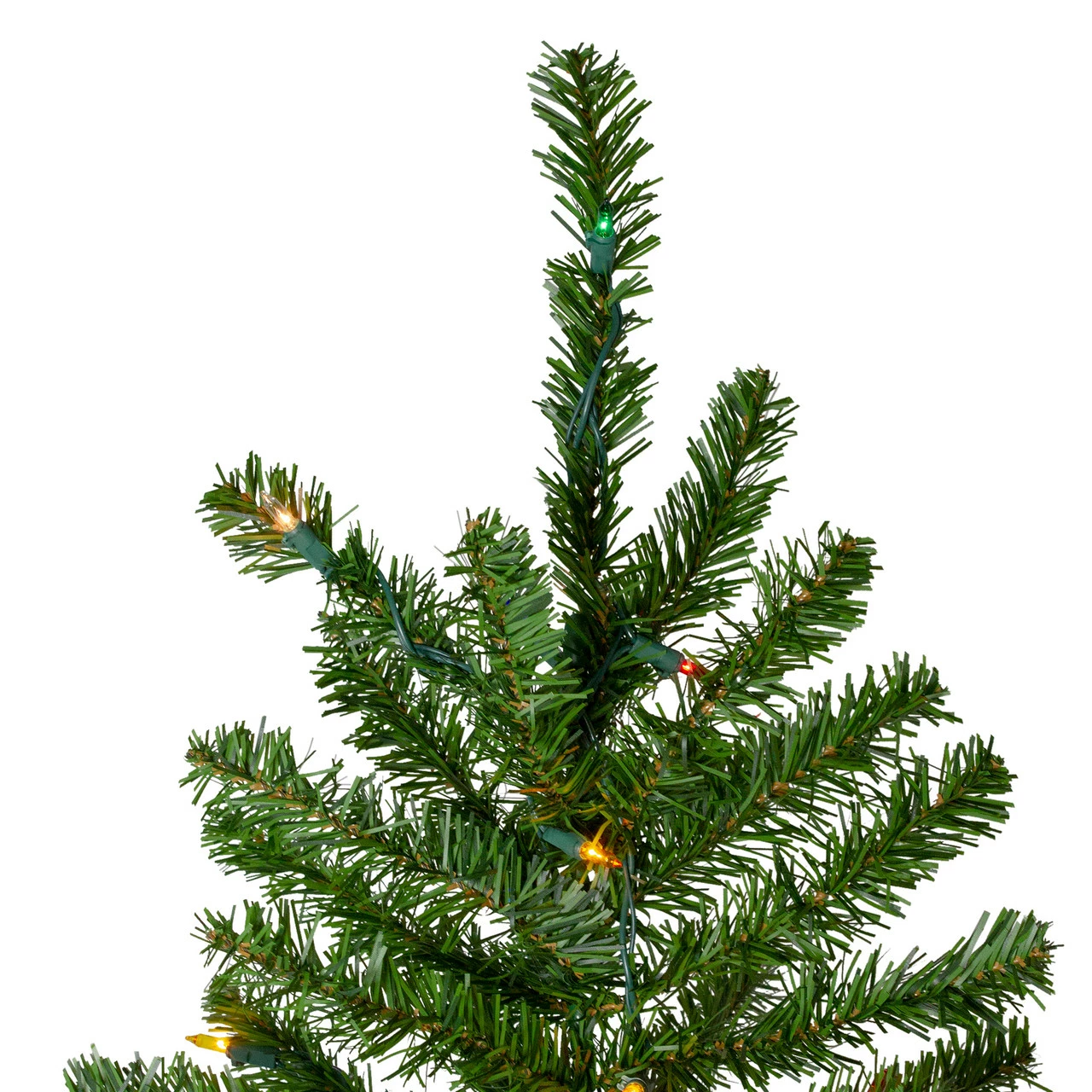 Northlight 7.5' Pre-Lit Pencil Canadian Pine Artificial Christmas Tree - Multicolor Lights 4 Northlight 7.5' Pre-Lit Pencil Canadian Pine Artificial Christmas Tree - Multicolor Lights - Image 2